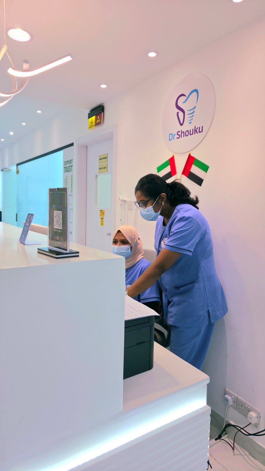 Reception area at Dr. Shouku Dental Clinic